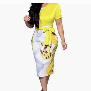 Yellow Multicolored Dress